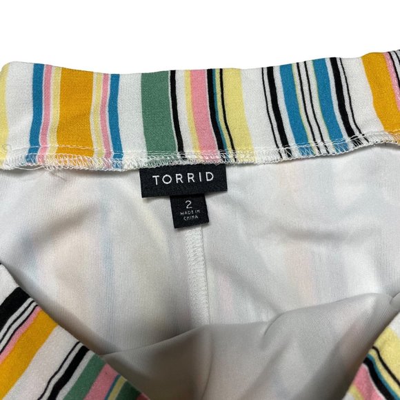 Torrid 2 striped skirt yellow multi - Picture 3 of 7